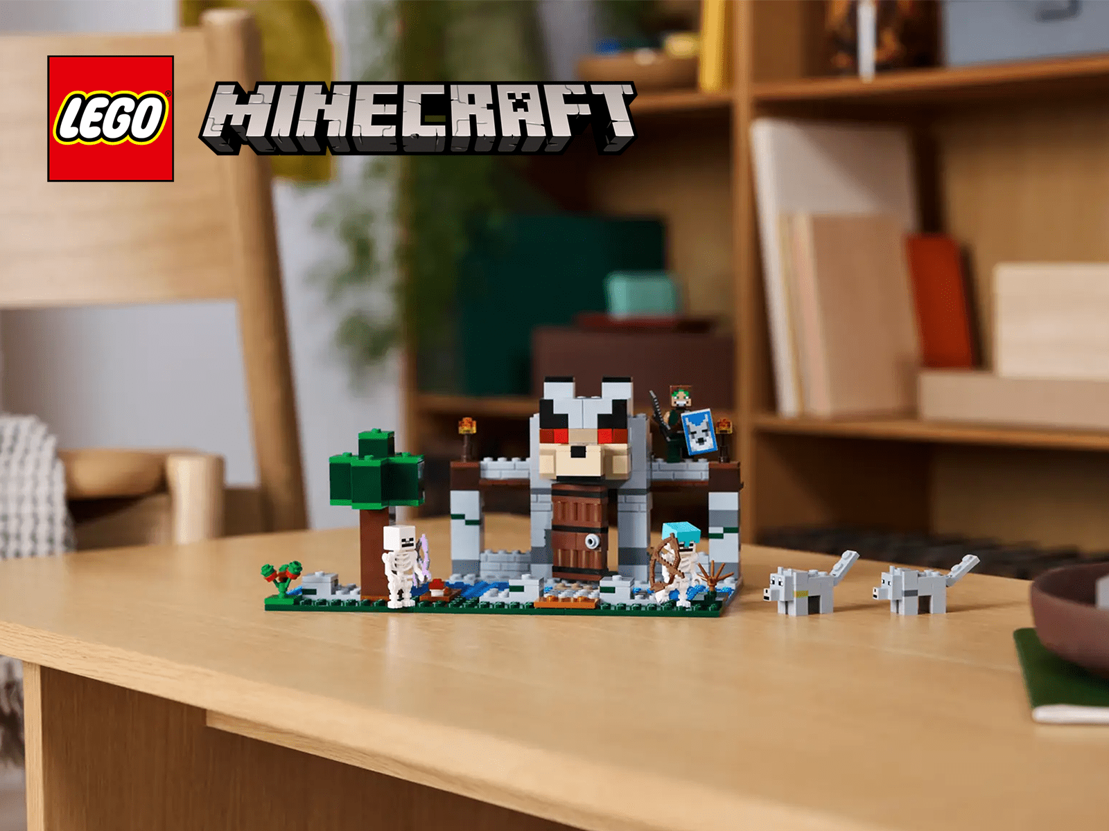 LEGO Minecraft 21261 The Wolf Stronghold Building Set – 312 Pieces Fortress & Forest Adventure