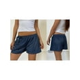 thumbnail image 2 of Rdhnmea Women’s Wide Leg Mesh Shorts Casual Elastic Waist Flap Pocket Shorts, 2 of 9