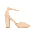 thumbnail image 2 of Women Point Toe Chunky Heeled Pumps Ankle Strap Pumps High Heel Ankle Strap Pump, 2 of 5
