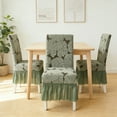 thumbnail image 5 of Dining Room Chair Covers,Stretch Parson Chair Slipcovers with Skirt for Kitchen Seat Super Fit Spandex Chair Seat Protector Cover for Wedding, Banquet, Home, 5 of 6
