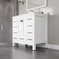 thumbnail image 3 of Eviva Hampton 36 in. White Single Sink Bath Vanity with Carrara Quartz Top and Undermount Porcelain Sink, 3 of 11