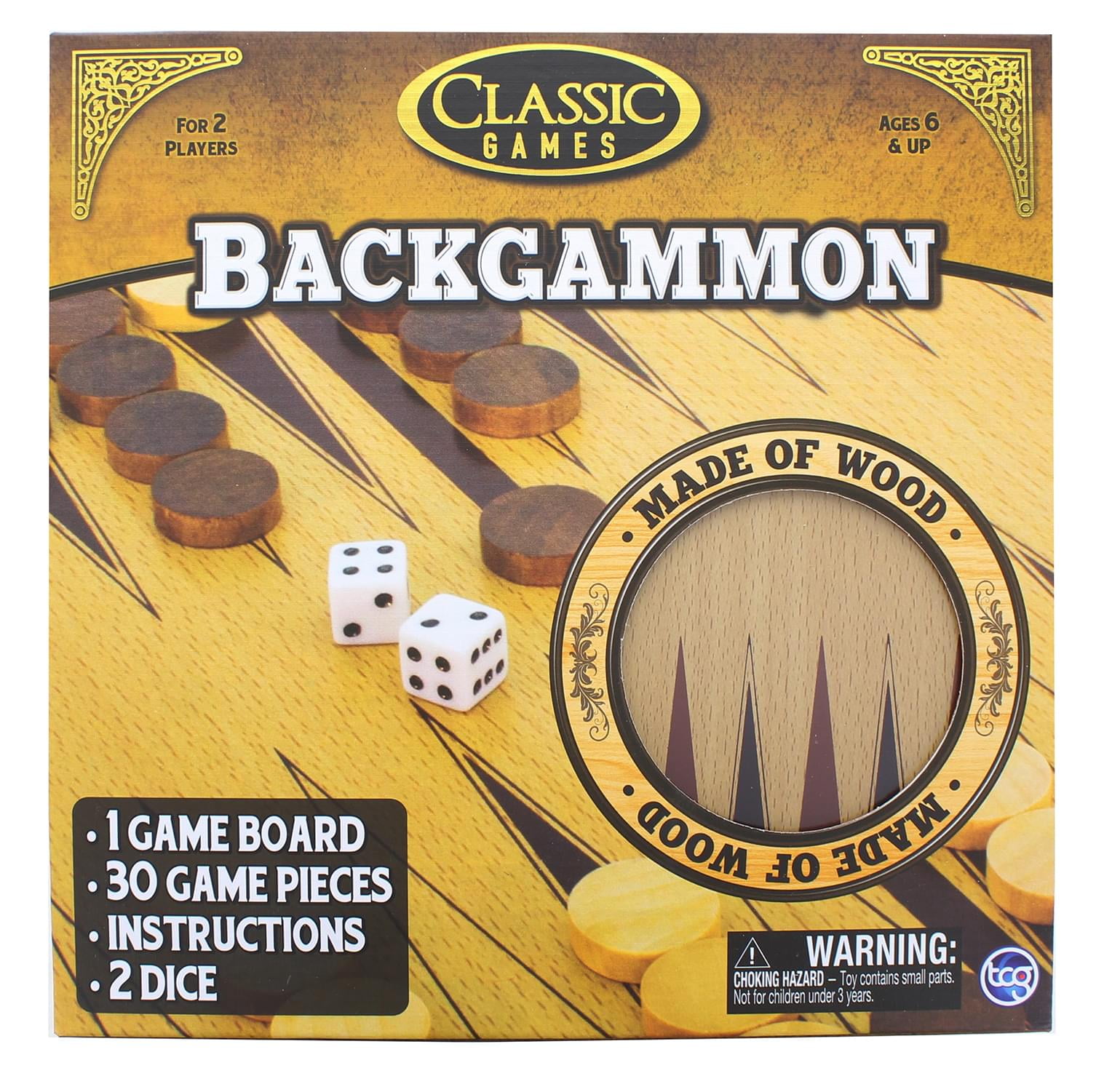 You Pick Backgammon Replacement Pieces 7/8" Brown & White/Cream 