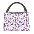 thumbnail image 1 of Balery Violets Flowers Bolsa de Aislamiento Portátil – Bolsa de Almuerzo con Forro de Aluminio Mejorado, Funda Impermeable y Fácil de Limpiar para Picnic y Caja de Almuerzo, 1 of 6