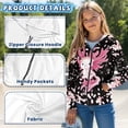 thumbnail image 6 of Chririnla Cherry Blossom Art Axolotl Comfy Hooded Sweatshirt with Pockets Long Sleeve Loose Casual Pullover for Youth Girls Size 10-12, 6 of 7