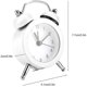 thumbnail image 4 of Alarma retro doble de metal C Alarma de sonido silencioso fuerte con S, 4 of 4