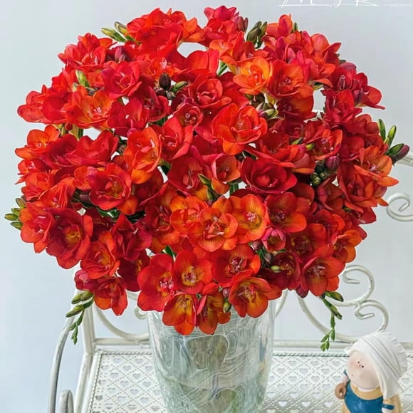 HJADGG Premium Freesia Corms/Bulbs \u2013 Fragrant Indoor Flowers for Water & Soil Cultivation Air-Purifying Houseplants 15/30 pcs for Stunning Displays (red,15)