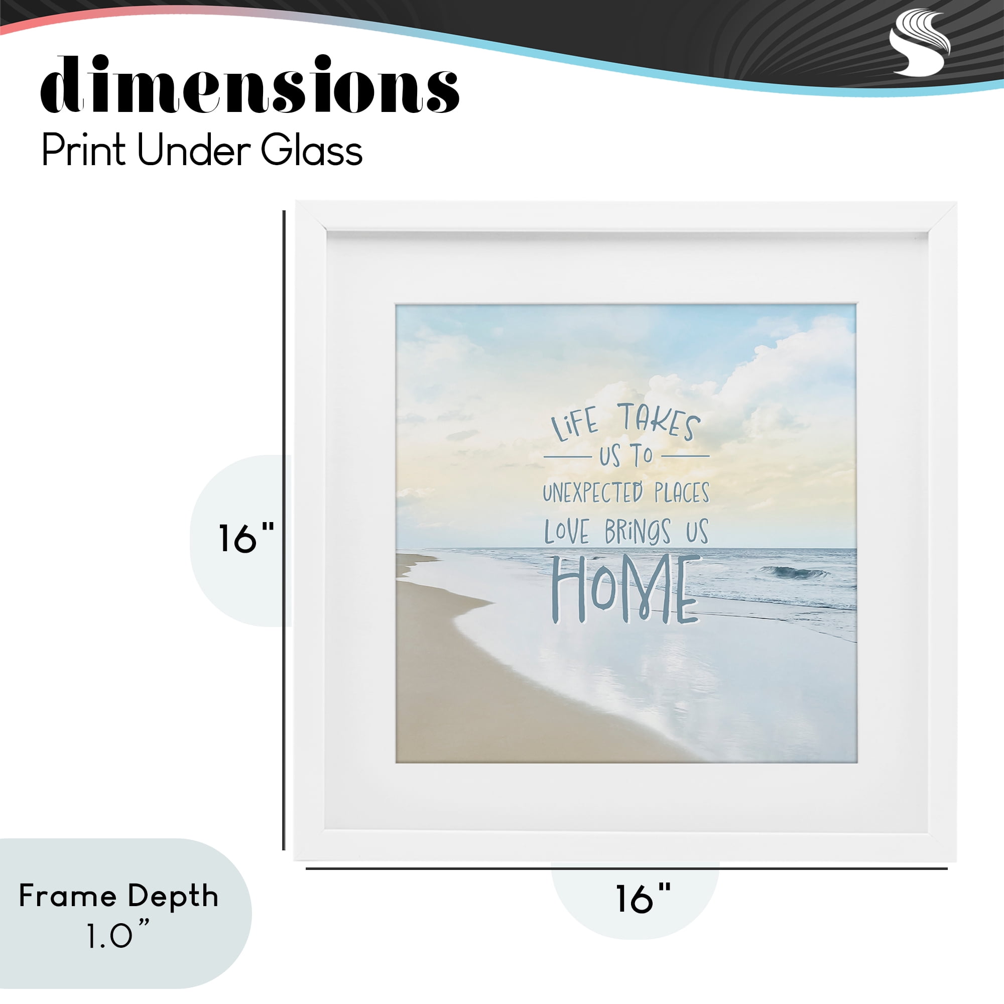 Stupell Industries Love Brings Us Home Inspiration White Framed Print Under Glass, design by Natalie Carpentieri
