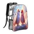 thumbnail image 3 of Sikiie Heart Sky Bird Couple Clear Backpack, Transparent Bookbag for School for Women Men, Capacity Clear Bag for College, Travel, 3 of 7