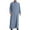 Blue Grey, variant on RongHuan Thobe for Men Stand Collar Muslim Clothes Long Sleeve Button Up Robe Casual Soild Color Pajama Shirt