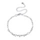 thumbnail image 1 of BRIGHTFUFU Pulsera de tobillo corazón plata Pulsera de tobillera ángel elegante con extensor Cadena de pie elegante para mujeres, 1 of 7