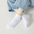 thumbnail image 2 of 5 Pack Ankle Socks for Toddlers Kids Cotton 1-12 Years Boys & Girls Casual Solid Breathable Moisture-Wicking Athletic Workout Crew Sock, 2 of 8