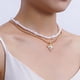 thumbnail image 4 of Collar con colgante de amor de perla de imitación doble de moda, collar de cuentas versátil para mujer Spice Girl Sincero Electrónica, 4 of 5