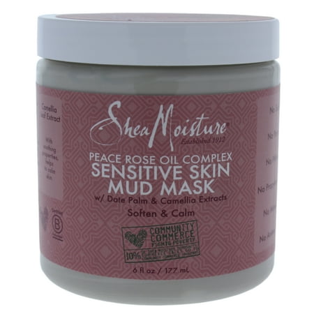SheaMoisture Peace Rose Sensitive Skin Face Mud Mask, 6 oz