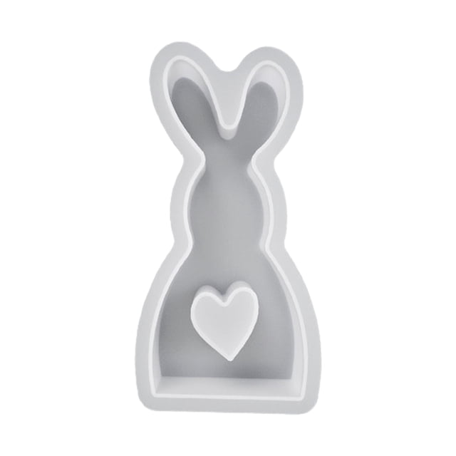 Molde de silicona con forma de casa de conejo de Pascua, forma de ángel, para resina, velas y yeso, manualidades, jabón flexible y reutilizable, molde de arcilla polimérica, decoración del hogar.
