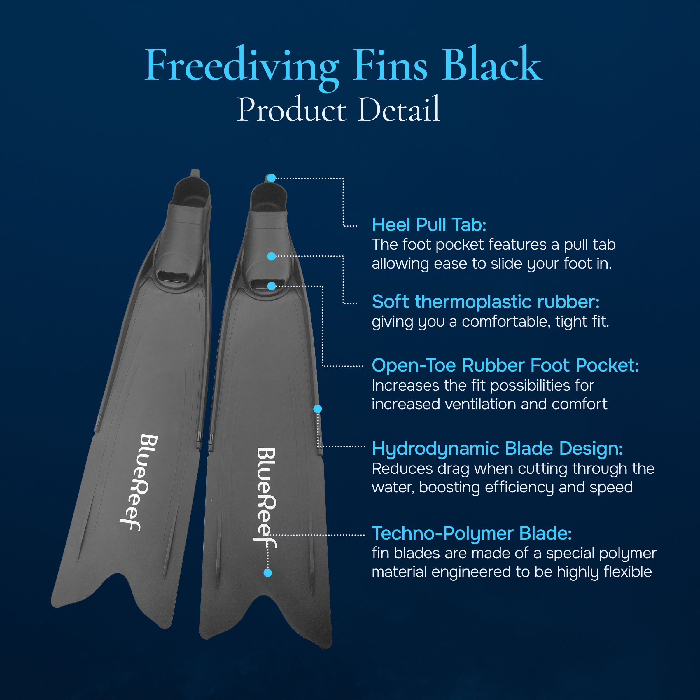 Blue Reef Freediving Fins