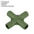 thumbnail image 3 of Uxcell 12mm Plastic Gardening Frame Connector Flat 4 Way Pipe Fitting Green 25 Pack, 3 of 5