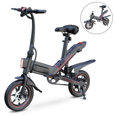 Folding Electric Bike for Adults, 18.6MPH,14" 450W,3 Riding Modes Electric Bike with 36V 10.5AH Battery
