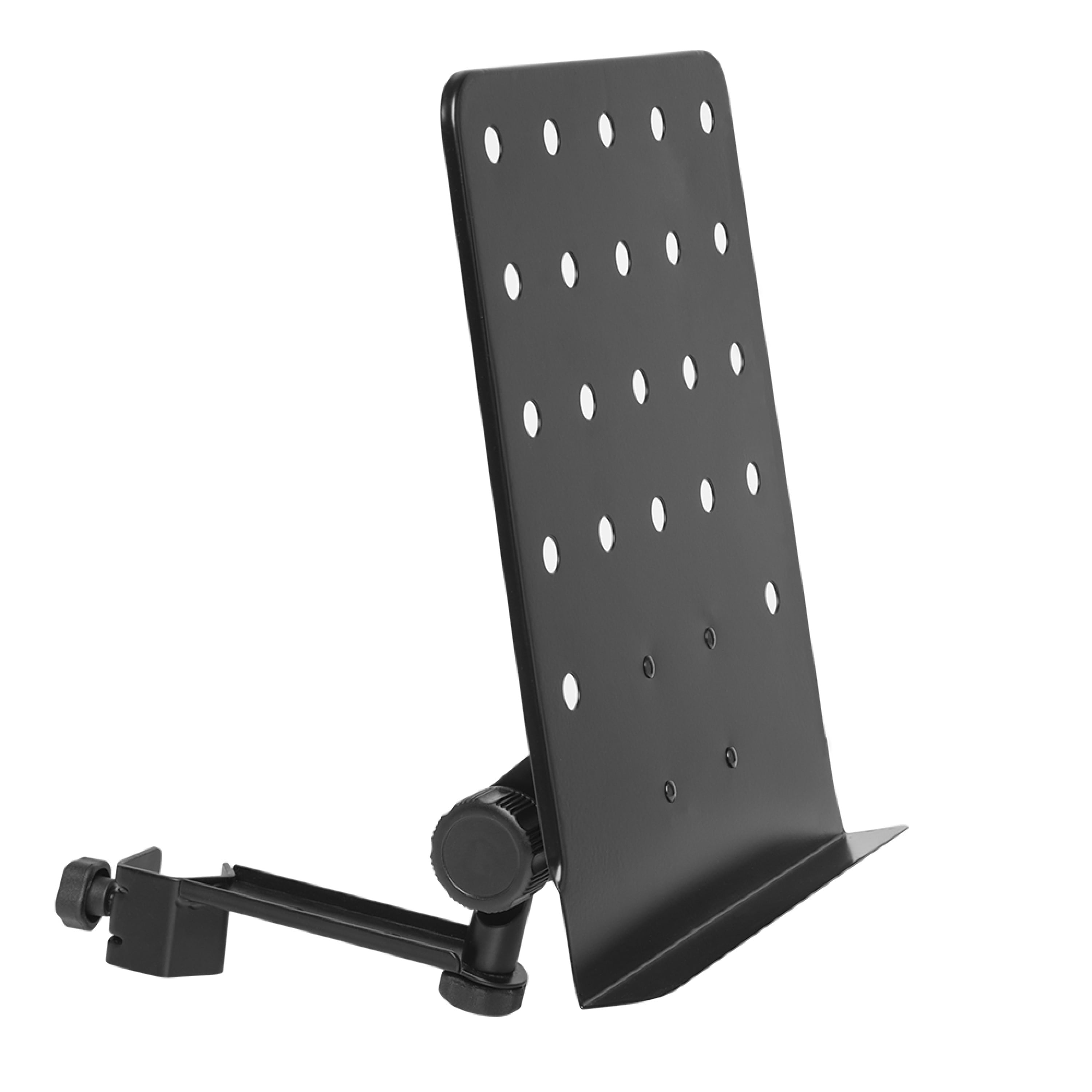 Stagg MUS-ARM 1 Small Perforated Music Stand Plate with Attachable Holder Arm