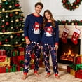 thumbnail image 2 of Couple Christmas Pajamas Adults Santa Christmas Long Sleepwear Matching Christmas Pyjamas for Men Women, 2 of 5