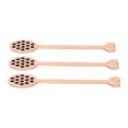 thumbnail image 4 of Garosa Mini Honey Dipper, 3pcs Wood Honey Dipper Heart Pattern Chinese Cherry Wooden Mixing Stirrer Kitchen Tableware, 4 of 9
