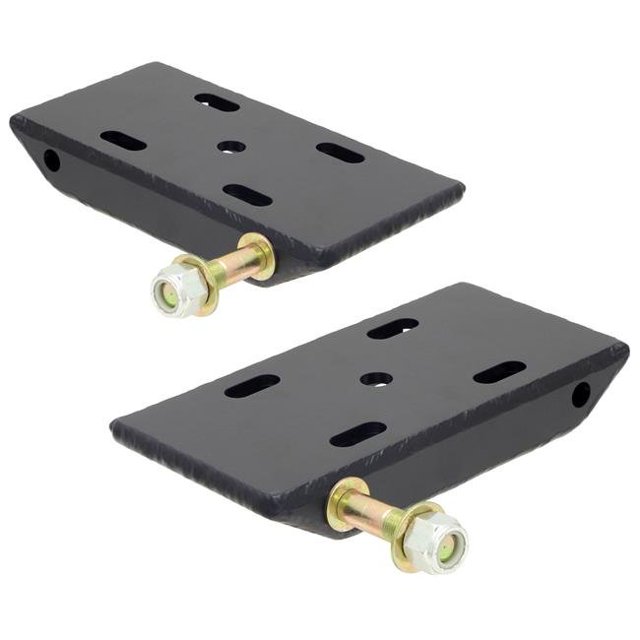 RockJock CE-9031C Heavy Duty Spring Plates with Shock Mounts - 2.5 in. Wide Springs