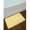 thumbnail image 2 of Yellow and White Bath Mat, Monochrome Interpretation of Ginkgo Nut Leaves, Plush Bathroom Decor Mat with Non Slip Backing, 29.5" X 17.5", Dark Yellow Pastel Yellow, by Ambesonne, 2 of 2