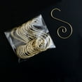 thumbnail image 2 of PEIBang 20 PCS Metal Ornament Hooks for Christmas Tree Decorations,Gold, 2 of 4