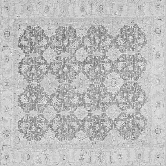 Ahgly Company Indoor Square Oriental Gray Traditional Area Rugs, 6' Square