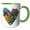 Green/White, variant on 3drose, Colorful Cactus Succulent Heart, 11oz Magic Transforming Mug