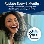 Equate Advanced Dual Action Battery-Powered Electric Toothbrush with 2 Replacement Heads, White