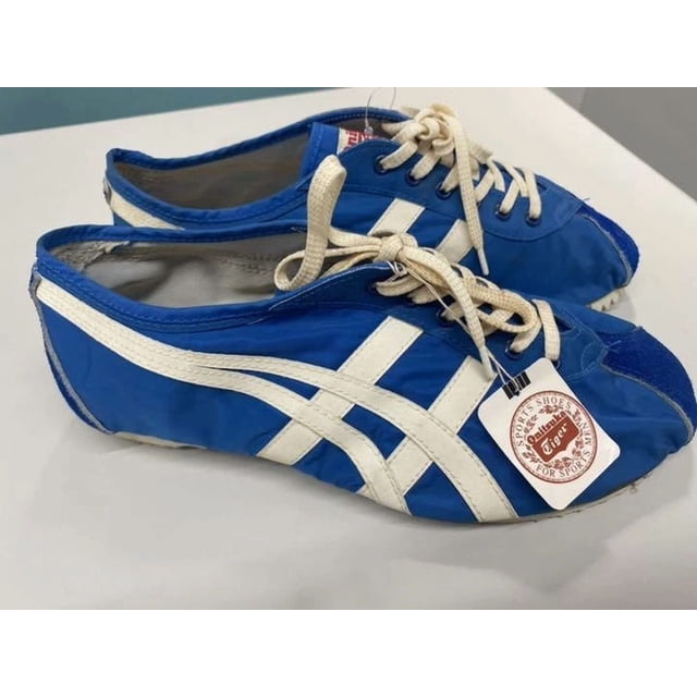 Deadstock Vintage 70s Onitsuka Tiger Marup Nylon Sp Blue Wht Made in Japan Us6.5