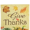 thumbnail image 4 of Northlight Pumpkins and Leaves "Give Thanks" Fall Harvest Outdoor Garden Flag - 18" x 12.5", 4 of 5