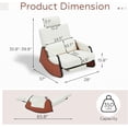 thumbnail image 2 of AECOJOY Rocking Recliner Chair with Retractable Footrest and Adjustable Backrest, Teddy Fabric Glider Rocking Chair for Living Room or Bedroom, White, 2 of 8