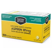 Berkley Jensen 81mg Low Dose Safety Coated Aspirin, 500 ct.