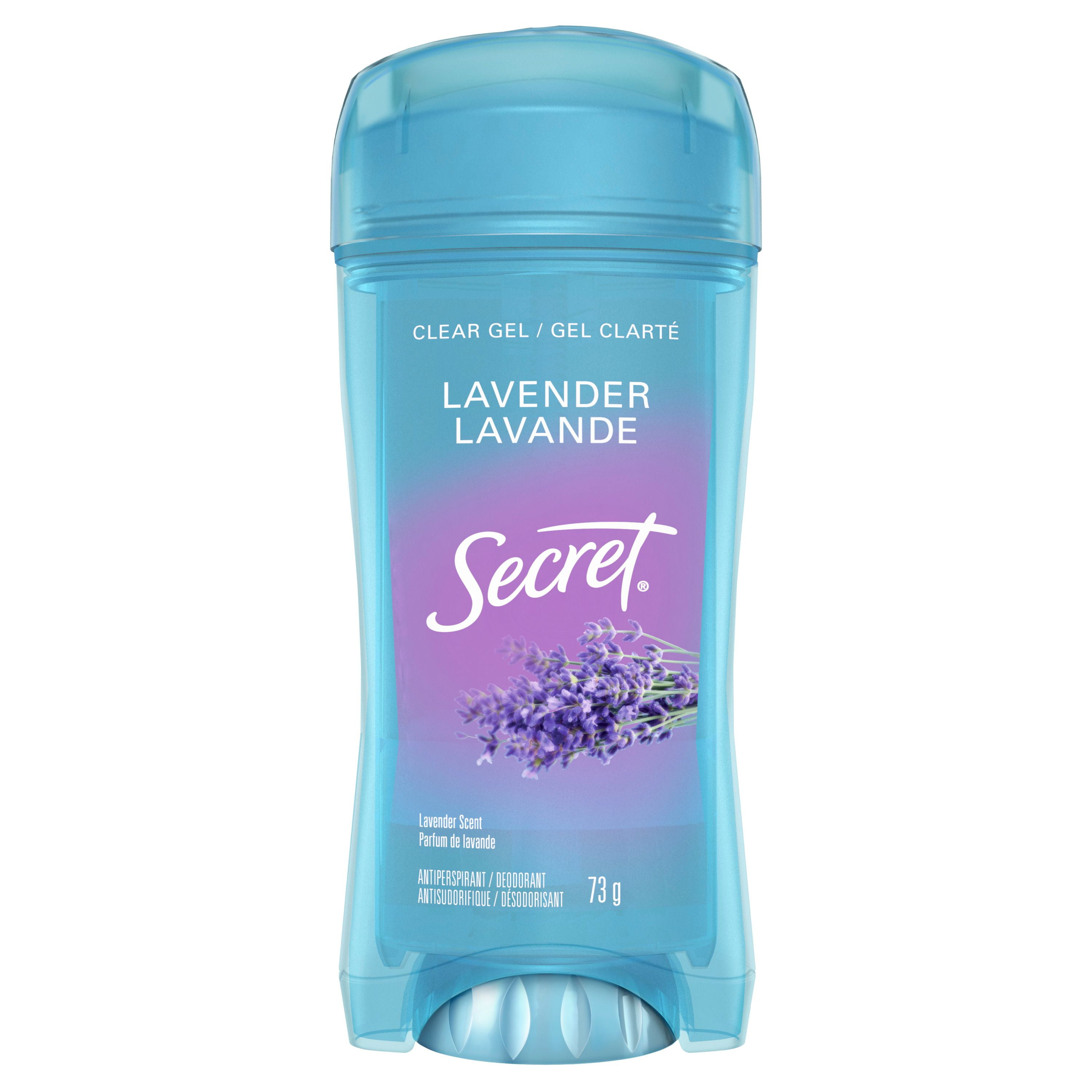Antisudorifique et désodorisant gel clarté Secret, parfum Lavande, 73 grammes 73G