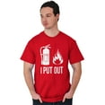 thumbnail image 4 of Put Out Fire Firefighter Fireman Men's Big & Tall Crewneck Graphic Tee Brisco Brands 5X, 4 of 5