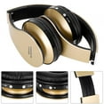 thumbnail image 2 of NX-8252 Foldable Bluetooth Headset Wireless Sports Headphone Earphone with Audio CableGold, 2 of 8