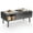 Black, variant on MCQ Wood Lift Top Coffee Table, With Large Hidden Compartment and Storage Shelf, For Home Living Room Office, Aged Wood