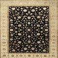 thumbnail image 1 of Ahgly Company Indoor Square Traditional Mid Gray Persian Area Rugs, 4' Square, 1 of 6