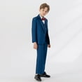 thumbnail image 5 of Delliss 6 Piece Boys Suit for Kids Tuxedo Wedding Formal Suit Set Boy Formal Suits Tuxedo Suits Formal Jacket,Pants,Shirt,Vest,Bow Tie,Pocket Towel, 5 of 9