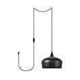 thumbnail image 1 of Living District LDPG2003 Nora 1 Light Plug-In Pendant, Black, 1 of 4