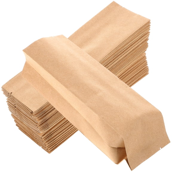 100 bolsas de papel kraft con fuelle lateral, selladas con papel de aluminio, para envasar alimentos, para té y frutos secos (18 x 6 x 4)