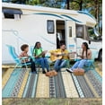 thumbnail image 5 of Waterproof Outdoor Rug Modern Patio Plastic Straw, Stain-Resistant Reversible RV Mat, Geometric Indoor Outdoor Carpet for Patio Camping Backyard Deck Garden, 5 of 8