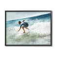 thumbnail image 2 of Stupell Industries Male Surfer Riding Messy Wave Turbulent Beach Shore, 30 x 24,Design by Ziwei Li, 2 of 5