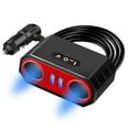 thumbnail image 2 of Car Cigarette Lighter Splitter Adapter, 24V/12V Car Multifunctional Charger, 120W Power Splitter with USB Ports, Fast Charging for Multiple Devices, 2 of 9
