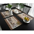 thumbnail image 3 of Placemats Set of 4 Washable,Rustic Country Star Placemat for Dining Table Decorations, Heat-Proof Table Mats for Kitchen Dinner Banquet Wooden Plank, 3 of 6
