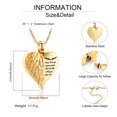 thumbnail image 2 of Angel Wing Heart Shape Urn Necklace for Ashes Keepsake Memorial Cremation Jewelry Stainless Steel  Ashes Holder Memorial Gift for Loss of Father/Mother/Pet, 2 of 9