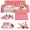 Pink, variant on Sesslife 11 PCS Modular Kids Play Couch, Toddler Sofa Couch for Crawl Foam Play, Climbing Blocks Convertible Sofa, Modern Kids Sofa Couch for Toddlers, Infant, Kids, Per-School, Blue