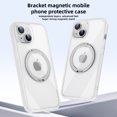 thumbnail image 2 of Allytech Slim Magnetic Case for iPhone 15 Plus with 360° Rotation Ring Stand, Compatible with MagSafe, [Military Grade Drop Protection] Shockproof Anti-Fingerprint Hybrid Matte Case - White, 2 of 9