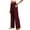 75# 1Pack:Wine Red, variant on Womens 29" Wide Leg Pants Athletic Yoga Leggings Casual Sweatpants Stretch Dress with Pockets,Wine Red,US Size L